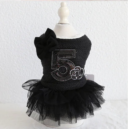 Double Bow Cotton Skirt for Teddy Dog Clothes